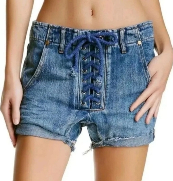 ONE Teaspoon Super Freak Shorts Cobain - Picture 2 of 11